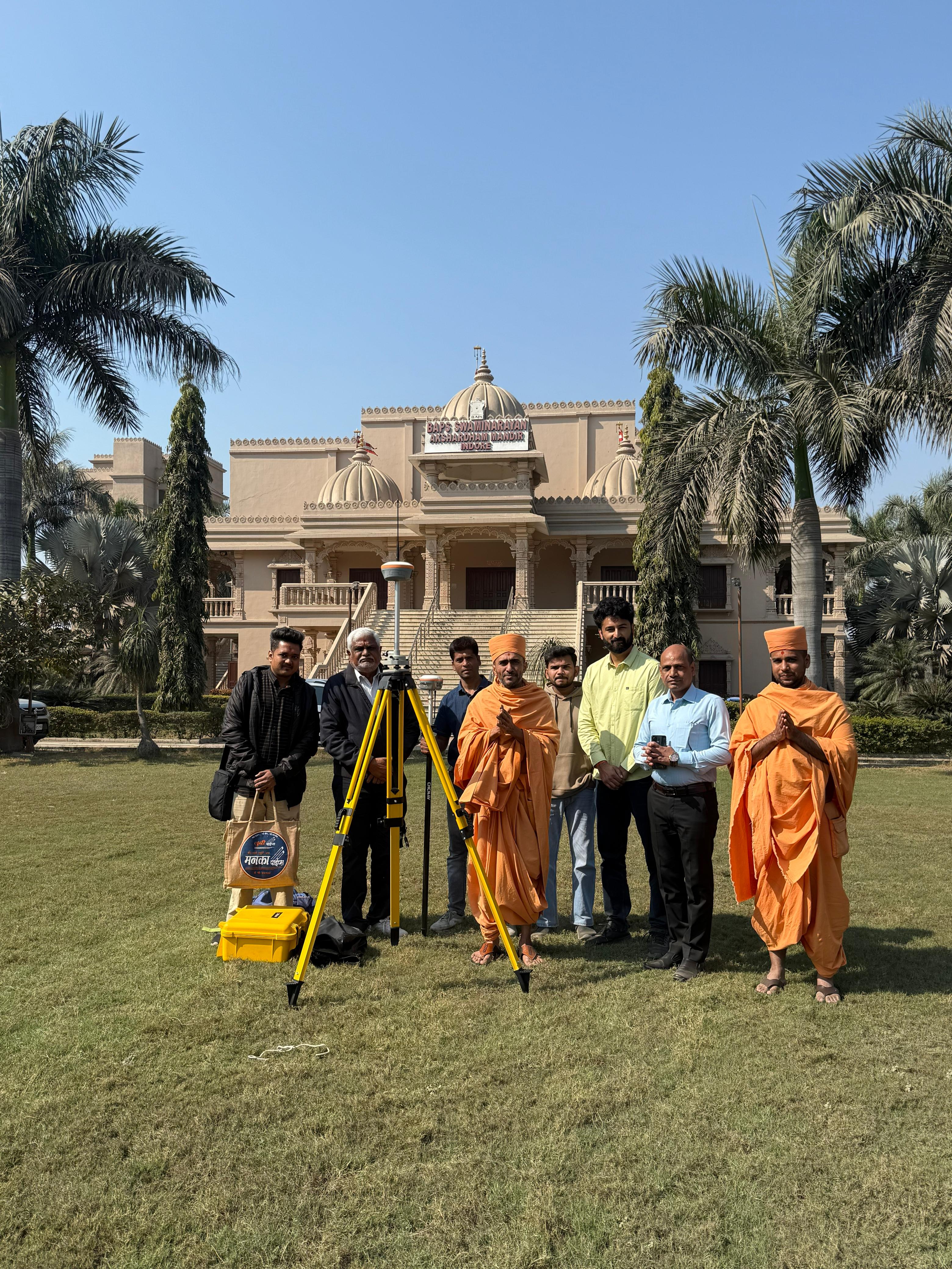 Swaminarayan Temple Survey by Dgps Machine